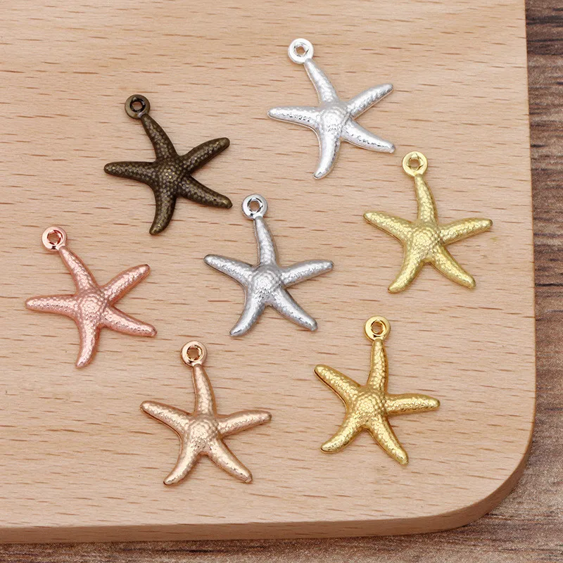100pcs 15x18mm Metal Brass Starfish Charms Filigree Starfish Pendant DIY Accessories For Jewelry Making
100pcs 15x18mm Metal Brass Starfish Charms Filigree Starfish Pendant DIY Accessories For Jewelry Making