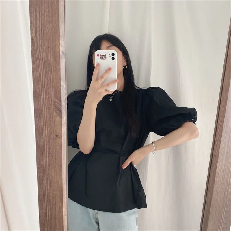 Chic Elegance Puff Sleeves 2021 Summer Cotton Lace Up Blouses OL Lady Sexy Girls High Quality All Match Prom Shirts Tops
Chic Elegance Puff Sleeves 2021 Summer Cotton Lace Up Blouses OL Lady Sexy Girls High Quality All Match Prom Shirts Tops
