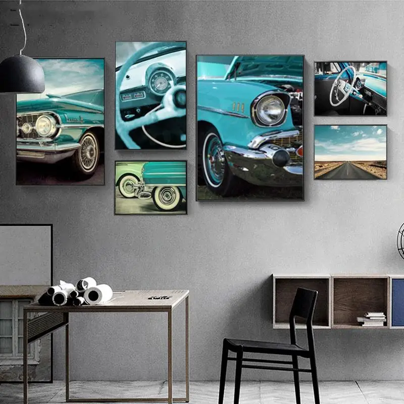 Nordic Blue Green Car Vintage Poster and Prints Retro Photography Canvas Painting Modern Wall Art Picture for Living Room Decor
Nordic Blue Green Car Vintage Poster and Prints Retro Photography Canvas Painting Modern Wall Art Picture for Living Room Decor