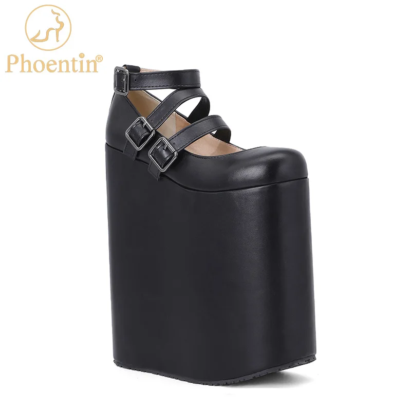 Phoentin Novelty Shoes Super High Heel 23Cm Pumps Women Thick Sole Round Toe Narrow Bands Mary Janes Ankle Strap Wedges FT1496
Phoentin Novelty Shoes Super High Heel 23Cm Pumps Women Thick Sole Round Toe Narrow Bands Mary Janes Ankle Strap Wedges FT1496