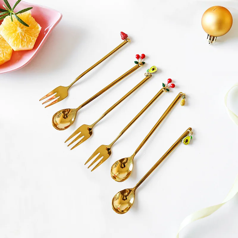 1Pcs Multi Purpose Nordic Style Cartoon Pattern Coffee Dessert Spoons Fruit Fork Spoon Gold Multi Purpose Kitchen Accessories
1Pcs Multi Purpose Nordic Style Cartoon Pattern Coffee Dessert Spoons Fruit Fork Spoon Gold Multi Purpose Kitchen Accessories