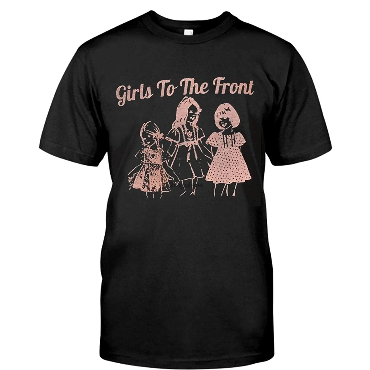 Girls-to-The-Front-Black-Unisex-T-Shirt |