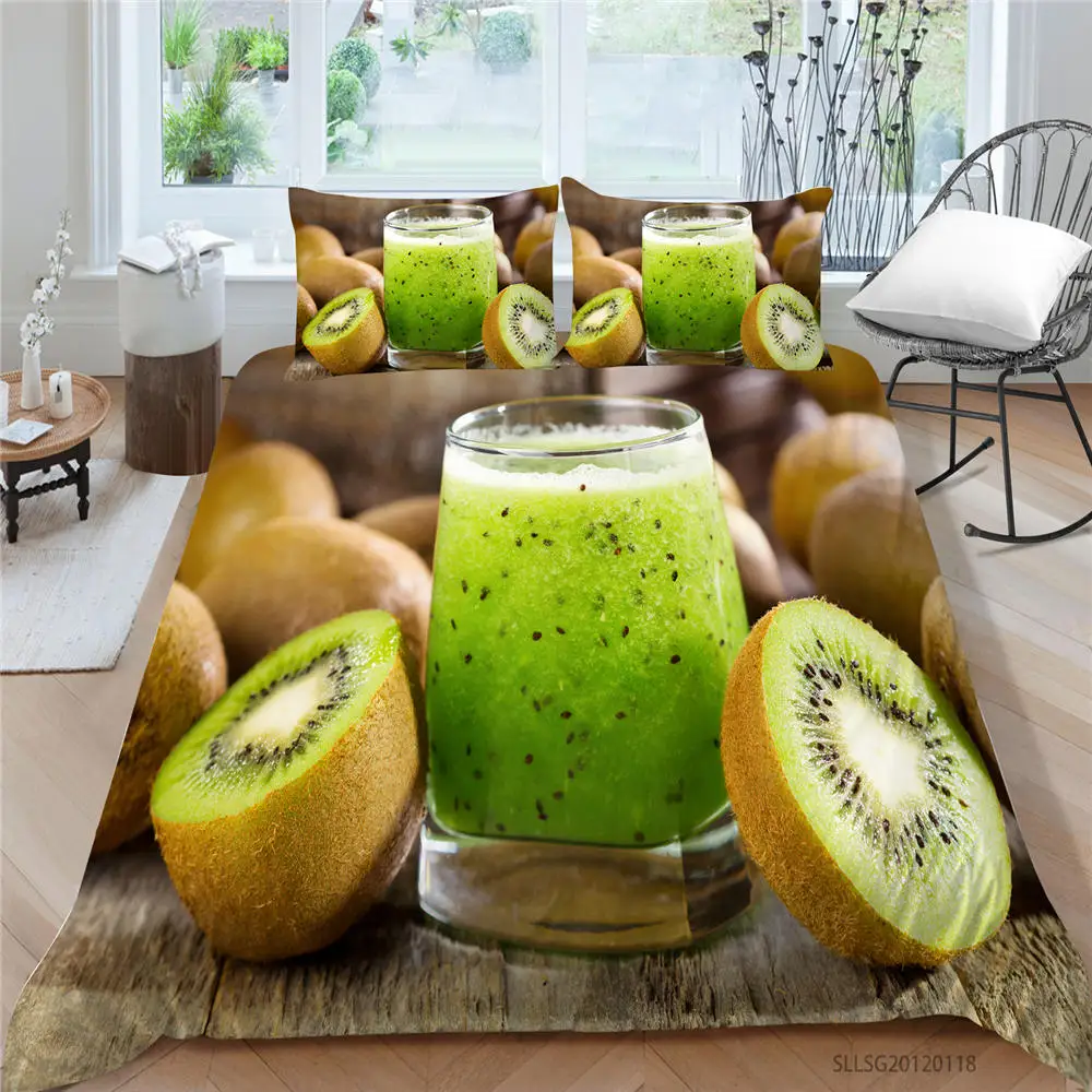 3D Kiwis Bedding Set Double Hot Sale Fruit Print Duvet Cover King Twin Full Single Queen Kiwi Juice Bed Set Comfortable
3D Kiwis Bedding Set Double Hot Sale Fruit Print Duvet Cover King Twin Full Single Queen Kiwi Juice Bed Set Comfortable
