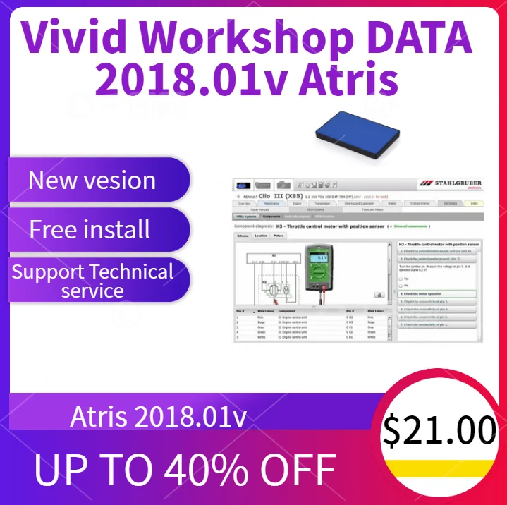 2021 Hot Arrival Vivid Workshop DATA 2018.01v( (Atris-Technik) Europe Automotive repair software Atris parts catalog vivid work
2021 Hot Arrival Vivid Workshop DATA 2018.01v( (Atris-Technik) Europe Automotive repair software Atris parts catalog vivid work