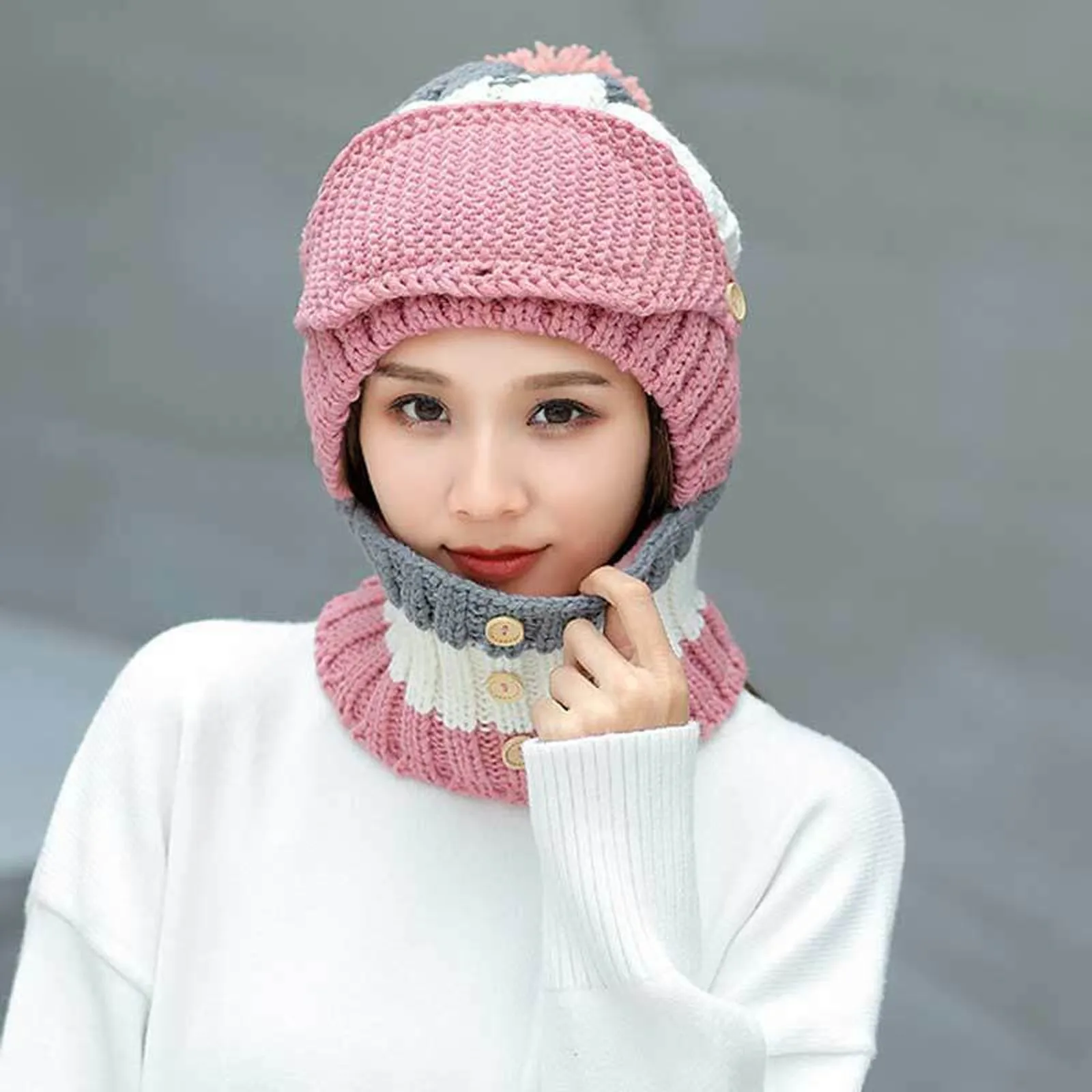 Windproof Beanies Hat Women Warm Knit Hats Scarf Sets Female Winter Padded Mask Neck Protector 3 PC Set Cycling Wool Caps #113
Windproof Beanies Hat Women Warm Knit Hats Scarf Sets Female Winter Padded Mask Neck Protector 3 PC Set Cycling Wool Caps #113