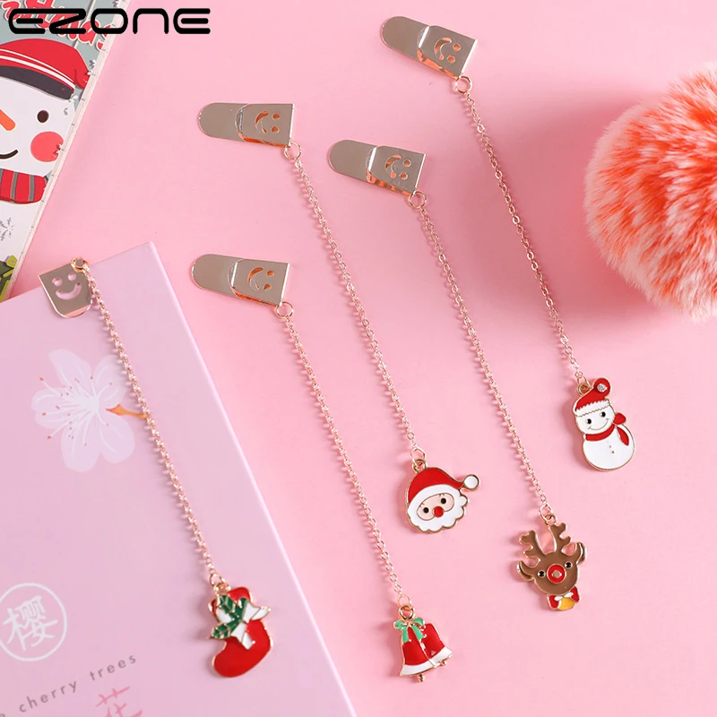 EZONE Christmas Bookmark Cute Creative Metal Pendant Student Folder Bookmarks Stationery Little Christmas Gift Kawai Snowflakes
EZONE Christmas Bookmark Cute Creative Metal Pendant Student Folder Bookmarks Stationery Little Christmas Gift Kawai Snowflakes