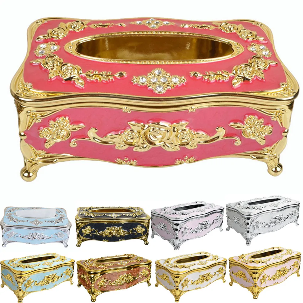 European Style Living Room Tissue Box Holder Cover Luxurious Napkin Storage Case Decorative Paper Holders For Home Hotel Car
European Style Living Room Tissue Box Holder Cover Luxurious Napkin Storage Case Decorative Paper Holders For Home Hotel Car