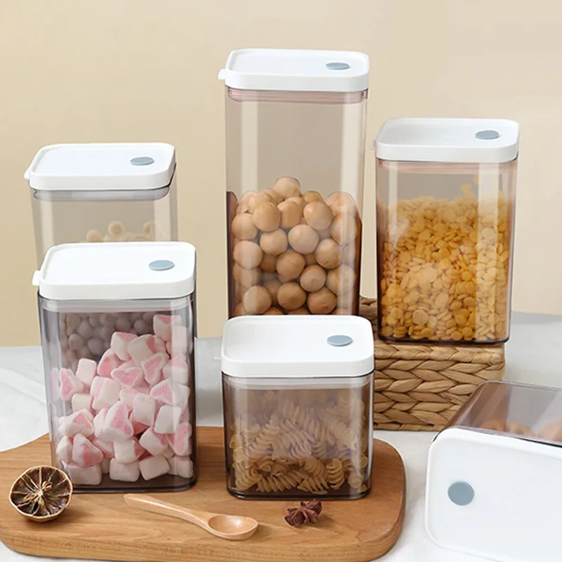 Multifunction Rectangular Sealed Tank Snack Nut Noodle Storage Box Airtight Food Canister for Kitchen Containers and Storage
Multifunction Rectangular Sealed Tank Snack Nut Noodle Storage Box Airtight Food Canister for Kitchen Containers and Storage