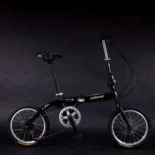 16 Inch Folding Bike 6 Speeds Disc Brake Mini Velo Small Wheel Foldable Bicycle High Carbon Steel Frame Kid Bike