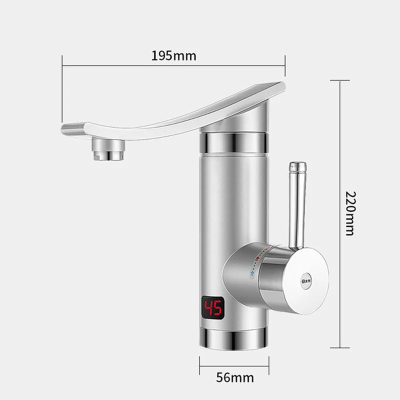 3000W Electric Instant Water Heater Faucet Tap LED Ambient Light Temperature Display Bathroom Kitchen Instant Heating Tap
3000W Electric Instant Water Heater Faucet Tap LED Ambient Light Temperature Display Bathroom Kitchen Instant Heating Tap