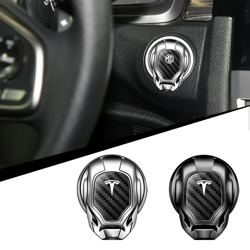 1pcs One-button Start Protective Cover with car logo Iron Man shape For Tesla model 3 model X Y style Roadster Accessories
1pcs One-button Start Protective Cover with car logo Iron Man shape For Tesla model 3 model X Y style Roadster Accessories