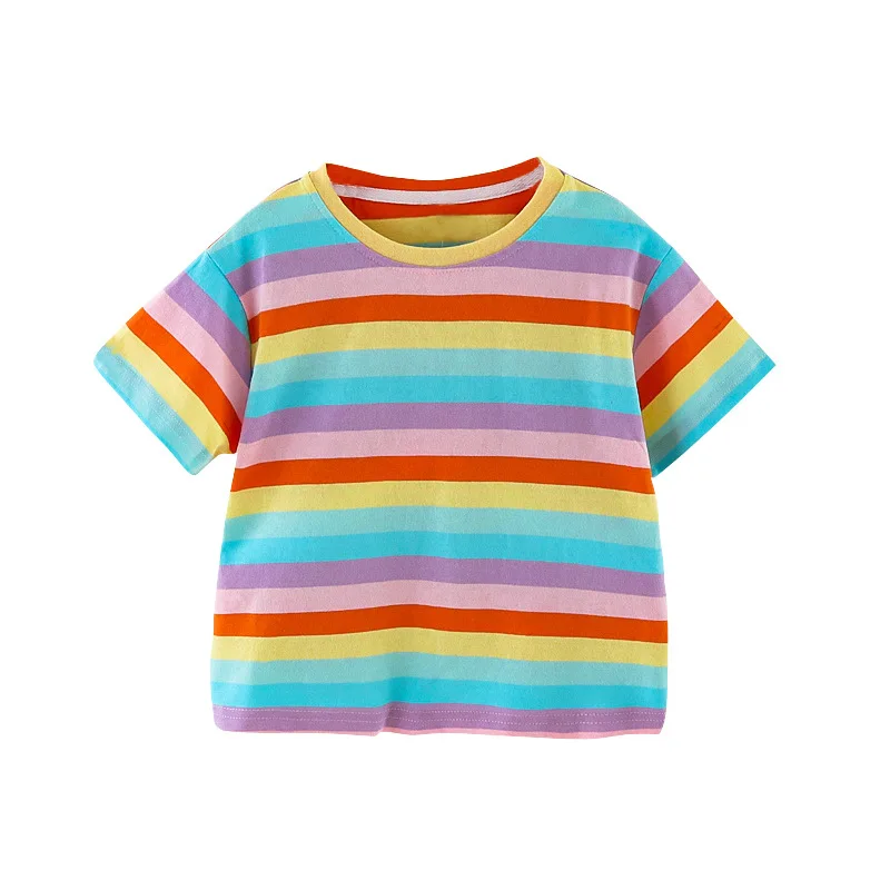 Girls' short-sleeved T-shirt 2021 new summer children's big children's pullover knitted cotton sweater top
Girls' short-sleeved T-shirt 2021 new summer children's big children's pullover knitted cotton sweater top