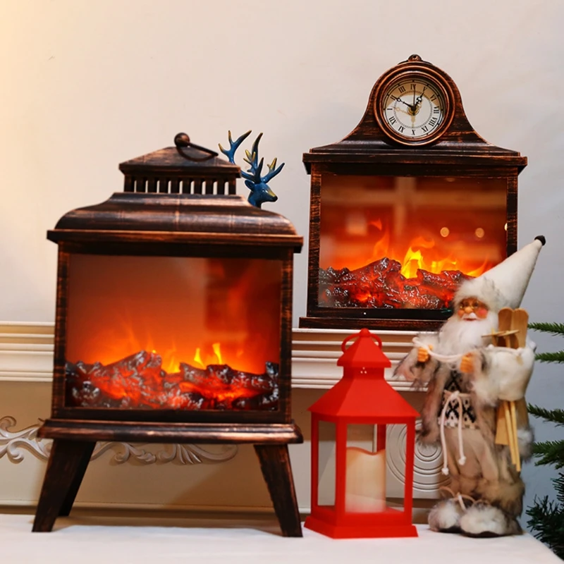 LED Fireplace Lantern Christmas Halloween Decorative Flameless Lamp Battery USB Operated Table Light Decoration for Indoor
LED Fireplace Lantern Christmas Halloween Decorative Flameless Lamp Battery USB Operated Table Light Decoration for Indoor