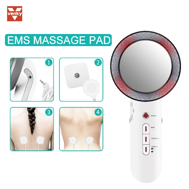 

VENKY New Ultrasound Cavitation EMS Body Slimming Massager With Patch Anti Cellulite Galvanic Infrared Fat Burning Weight Loss