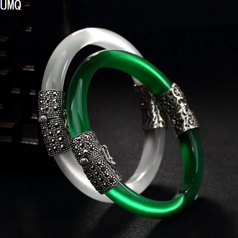Real 925 Sterling Silver Bangles Women Natural Green Opal Bangle Evening Statement Fine Jewelry Marcasite Retro Bijoux
Real 925 Sterling Silver Bangles Women Natural Green Opal Bangle Evening Statement Fine Jewelry Marcasite Retro Bijoux