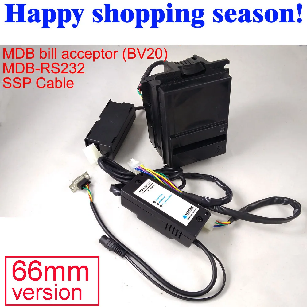 66mm version Economical MDB-R232 With BV20 Bill validator bill acceptor for MDB development kits