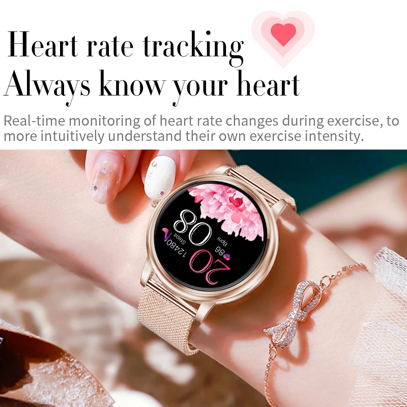 LIGE Fashion Smart Watch Women Full Touch Fitness Tracker Heart Rate Smart Clock Waterproof Ladies Smartwatch for Android iOS
LIGE Fashion Smart Watch Women Full Touch Fitness Tracker Heart Rate Smart Clock Waterproof Ladies Smartwatch for Android iOS