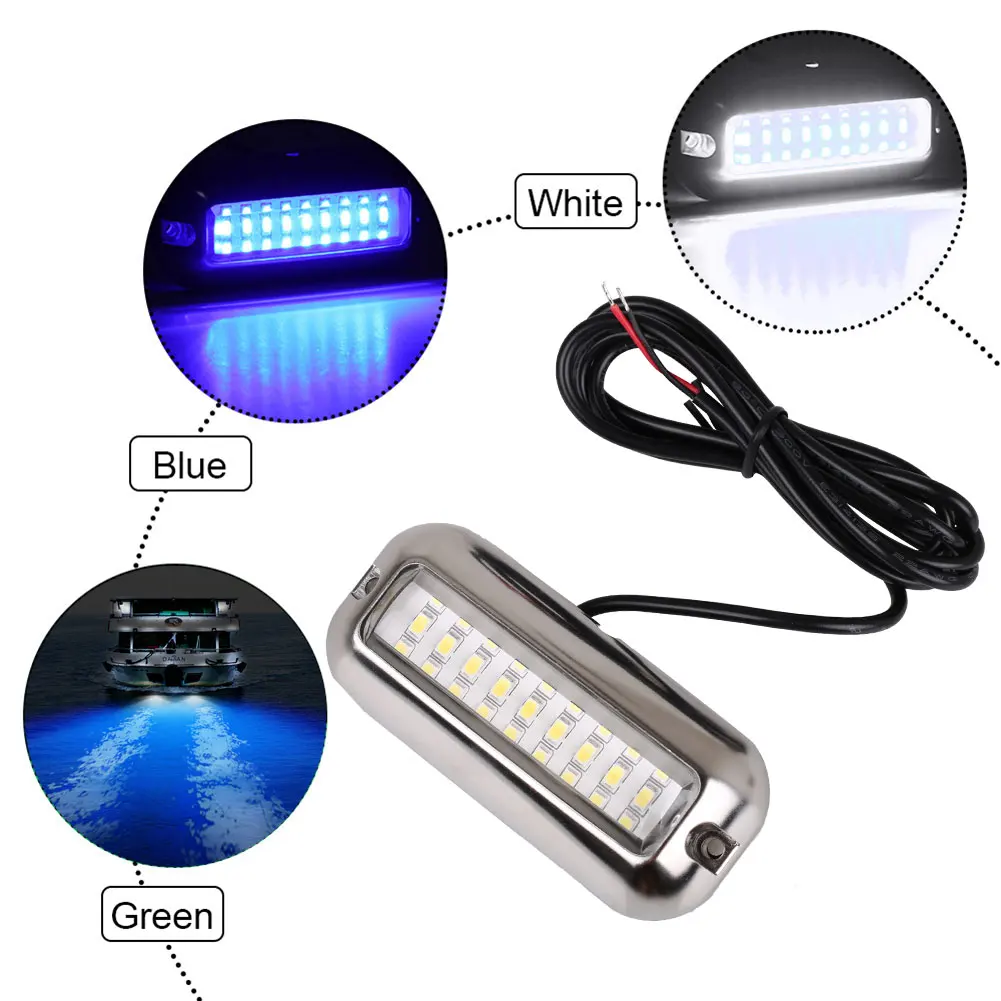 Universal 50W Marine/Boat 27 LED Underwater Pontoon Boat Transom Lights Stainless Steel Landscape for Marine Boat Accessories
Universal 50W Marine/Boat 27 LED Underwater Pontoon Boat Transom Lights Stainless Steel Landscape for Marine Boat Accessories