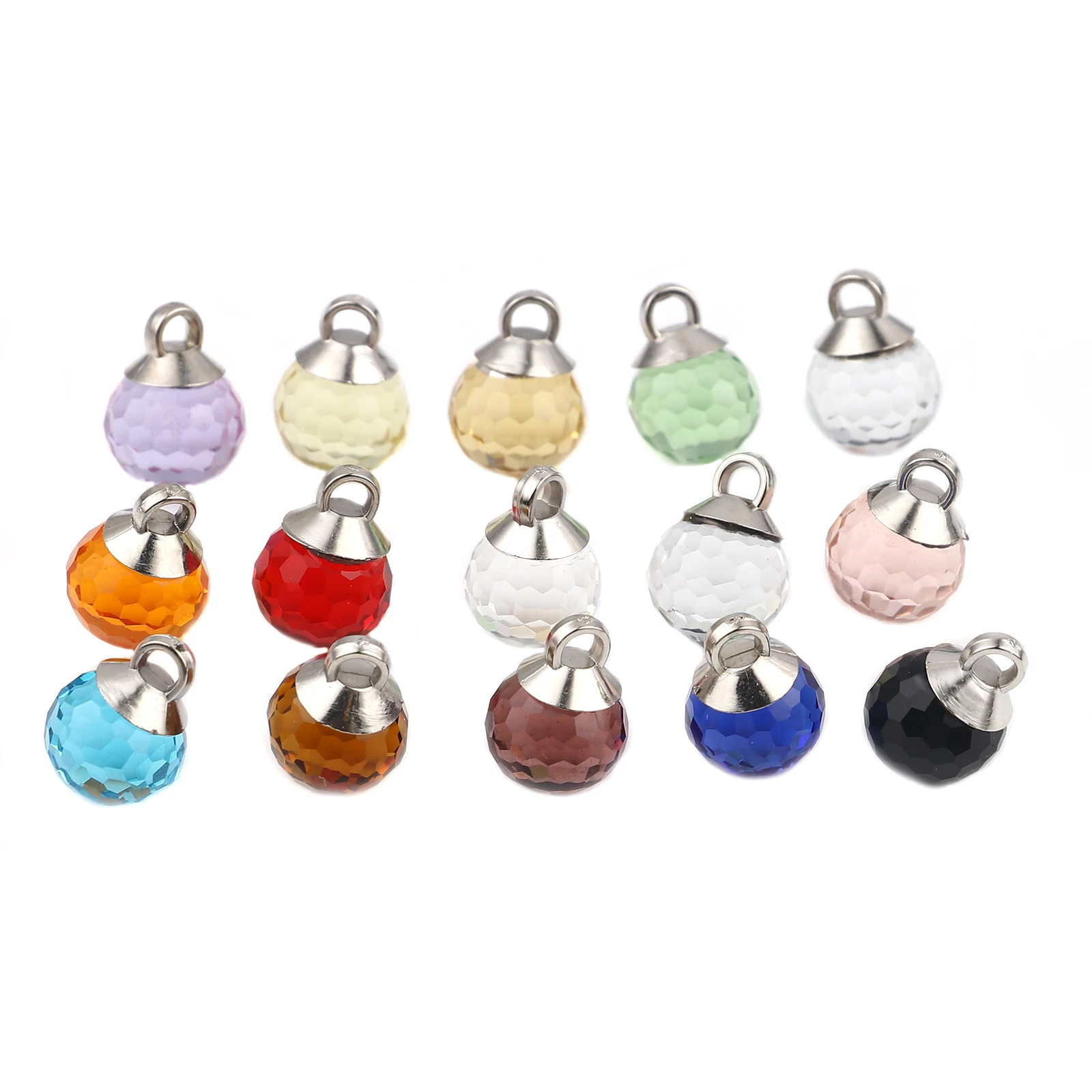 5PCS Fashion Colorful Glass Charm Pendants Ball Silver Color Faceted Pendant Earring For Jewelry Making DIY Necklace Accessories
5PCS Fashion Colorful Glass Charm Pendants Ball Silver Color Faceted Pendant Earring For Jewelry Making DIY Necklace Accessories
