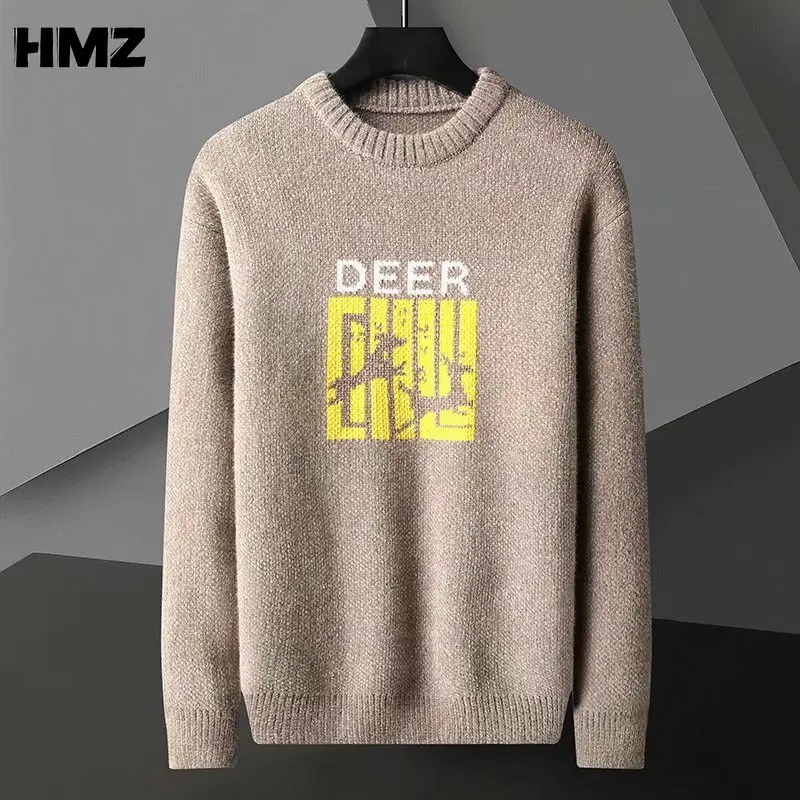 HMZ 2021 Autumn Sweaters Men Long Sleeve Knitted High Quality Fashion Clothing Tops Winter Pullovers Warm Sweater Pullover Men
HMZ 2021 Autumn Sweaters Men Long Sleeve Knitted High Quality Fashion Clothing Tops Winter Pullovers Warm Sweater Pullover Men