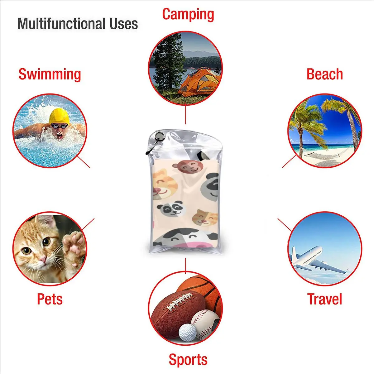 Quick Drying Pocket Towel Nice Animals Heads Portable Water Absorbent Towel No Pilling Sports Bath Towel
Quick Drying Pocket Towel Nice Animals Heads Portable Water Absorbent Towel No Pilling Sports Bath Towel