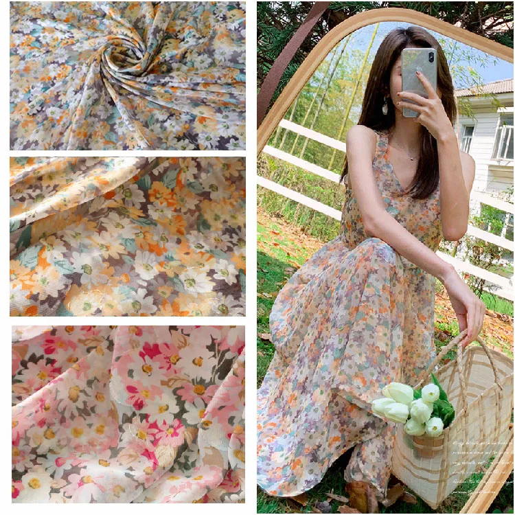 Small daisy jacquard chiffon fabric fashion Dress Fabric Skirt Party Decorator summer dress cloth patchwork material 150*100cm
Small daisy jacquard chiffon fabric fashion Dress Fabric Skirt Party Decorator summer dress cloth patchwork material 150*100cm