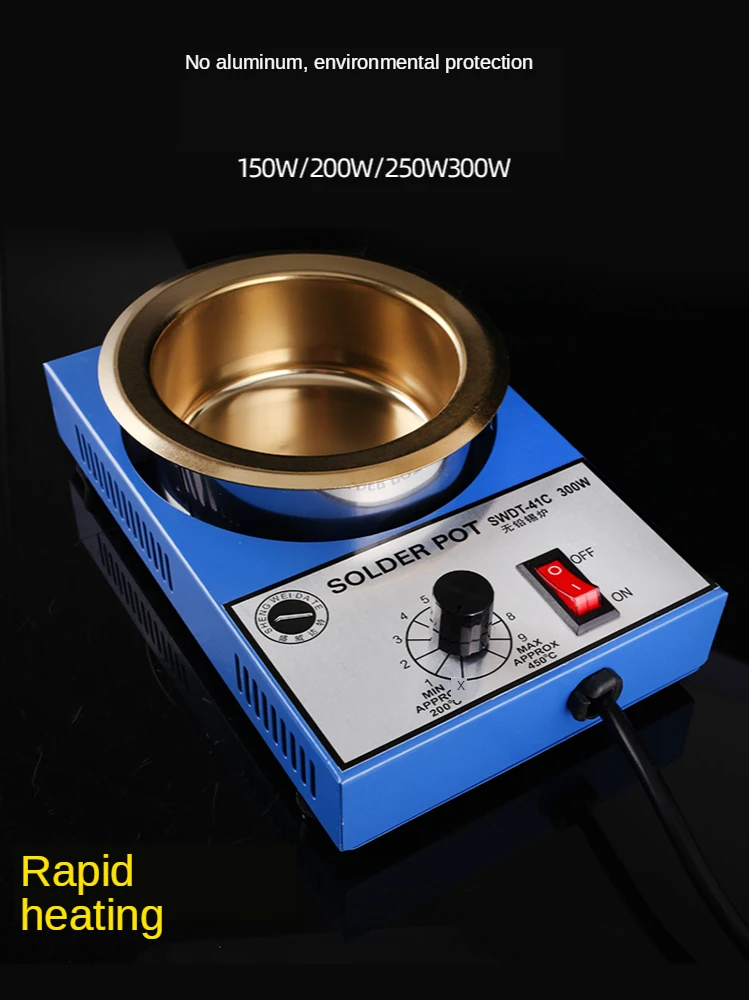 220V 300W припоя горшок плавильная печь для олова терморегуляция Пайка и Распайка ванна 100/80/50/38 мм 200 ~ 450 по Цельсию
220V 300W припоя горшок плавильная печь для олова терморегуляция Пайка и Распайка ванна 100/80/50/38 мм 200 ~ 450 по Цельсию