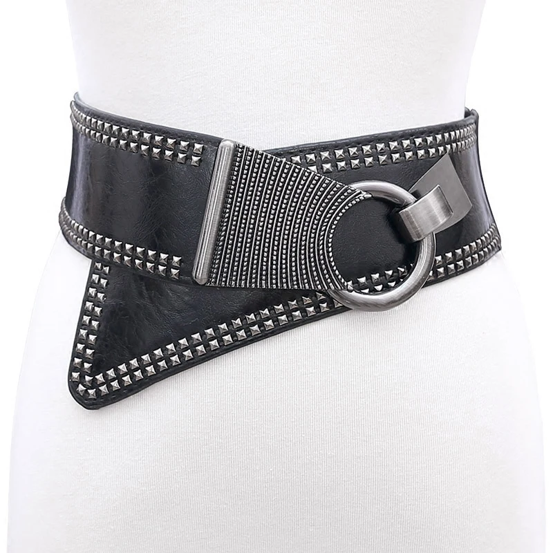 Fashion Rivets Elastic Waist Cintos Mulher Belt Women Luxury Designer Punk PU Leather Belts Unisex Hip Hop Strap Street AD280
Fashion Rivets Elastic Waist Cintos Mulher Belt Women Luxury Designer Punk PU Leather Belts Unisex Hip Hop Strap Street AD280