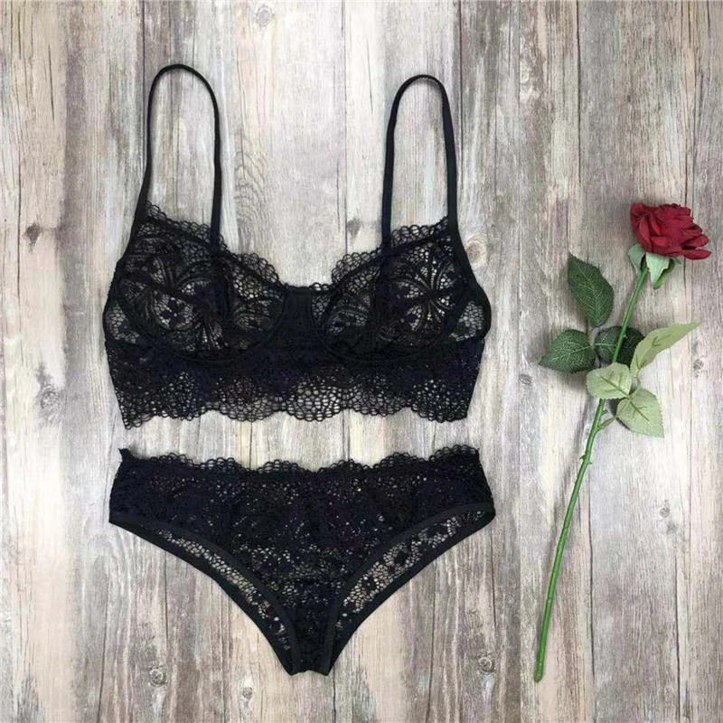 2021 New Sexy Lace Bra Wear Bralette Ladies Push Up Lingerie Bras Briefs Set For Women Deep V Cross Back Transparent G-string
2021 New Sexy Lace Bra Wear Bralette Ladies Push Up Lingerie Bras Briefs Set For Women Deep V Cross Back Transparent G-string