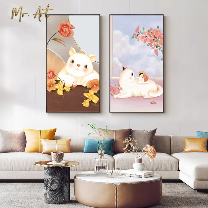 Cartoon Cat Flower Posters And Prints Canvas Painting Wall Art Pictures For Living Room Kid's Bedroom Nursery Cuadros Home Decor
Cartoon Cat Flower Posters And Prints Canvas Painting Wall Art Pictures For Living Room Kid's Bedroom Nursery Cuadros Home Decor