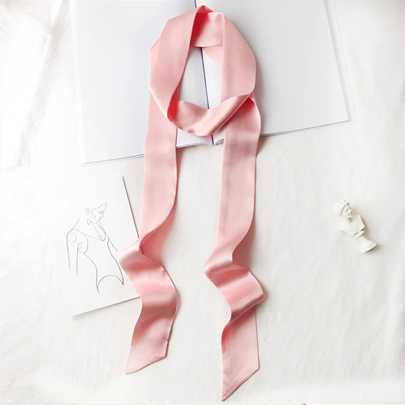 2021 Silk thin Party girl long skinny scarf solid color universal scarf European and American lady long scarf
2021 Silk thin Party girl long skinny scarf solid color universal scarf European and American lady long scarf