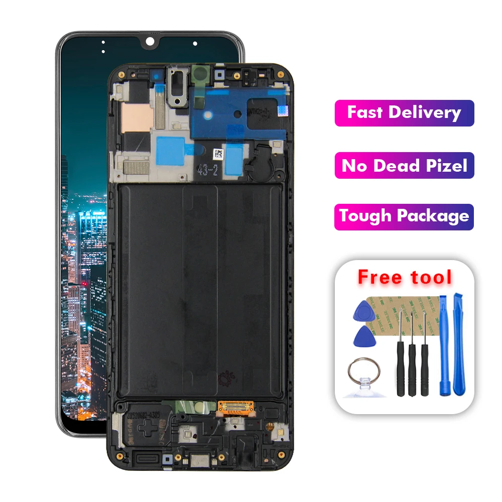 ЖК дисплей для Samsung Galaxy A50 A505 2019 A505F/DS A505F A505FD A505A сенсорный дигитайзер в сборе с