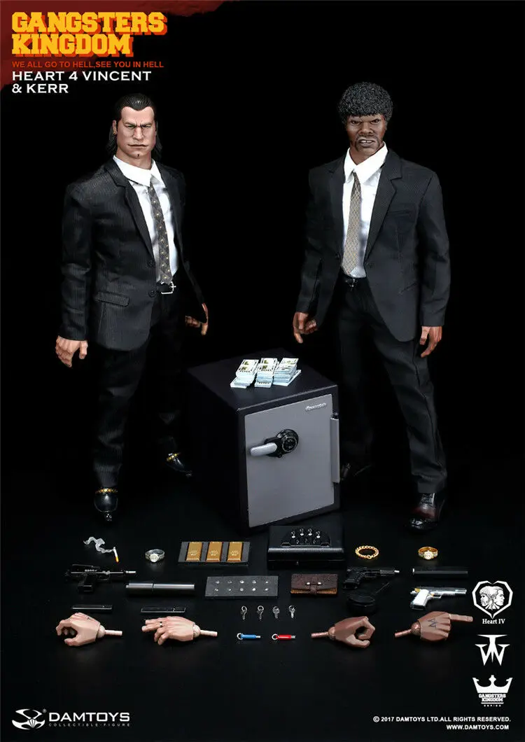 2 куклы в комплекте DAMTOYS 1/6 Gangsters Kingdom Heart 4 фигурки Винсента и Керра GK015