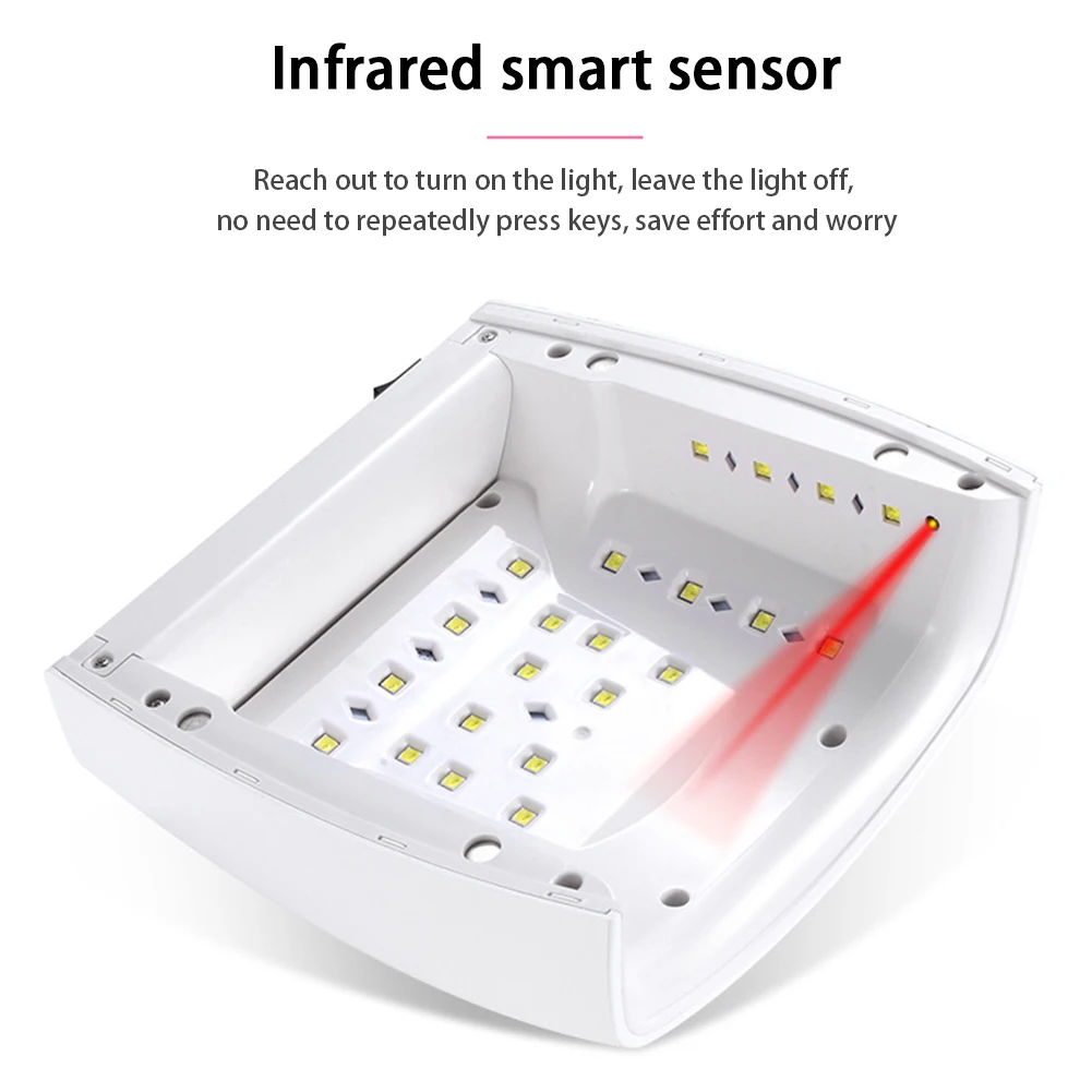 48W LCD Screen UV Light Portable For Gel Home Salon LED Nail Lamp Curing Cordless ABS Manicure Detachable Rechargeable Dryer
48W LCD Screen UV Light Portable For Gel Home Salon LED Nail Lamp Curing Cordless ABS Manicure Detachable Rechargeable Dryer