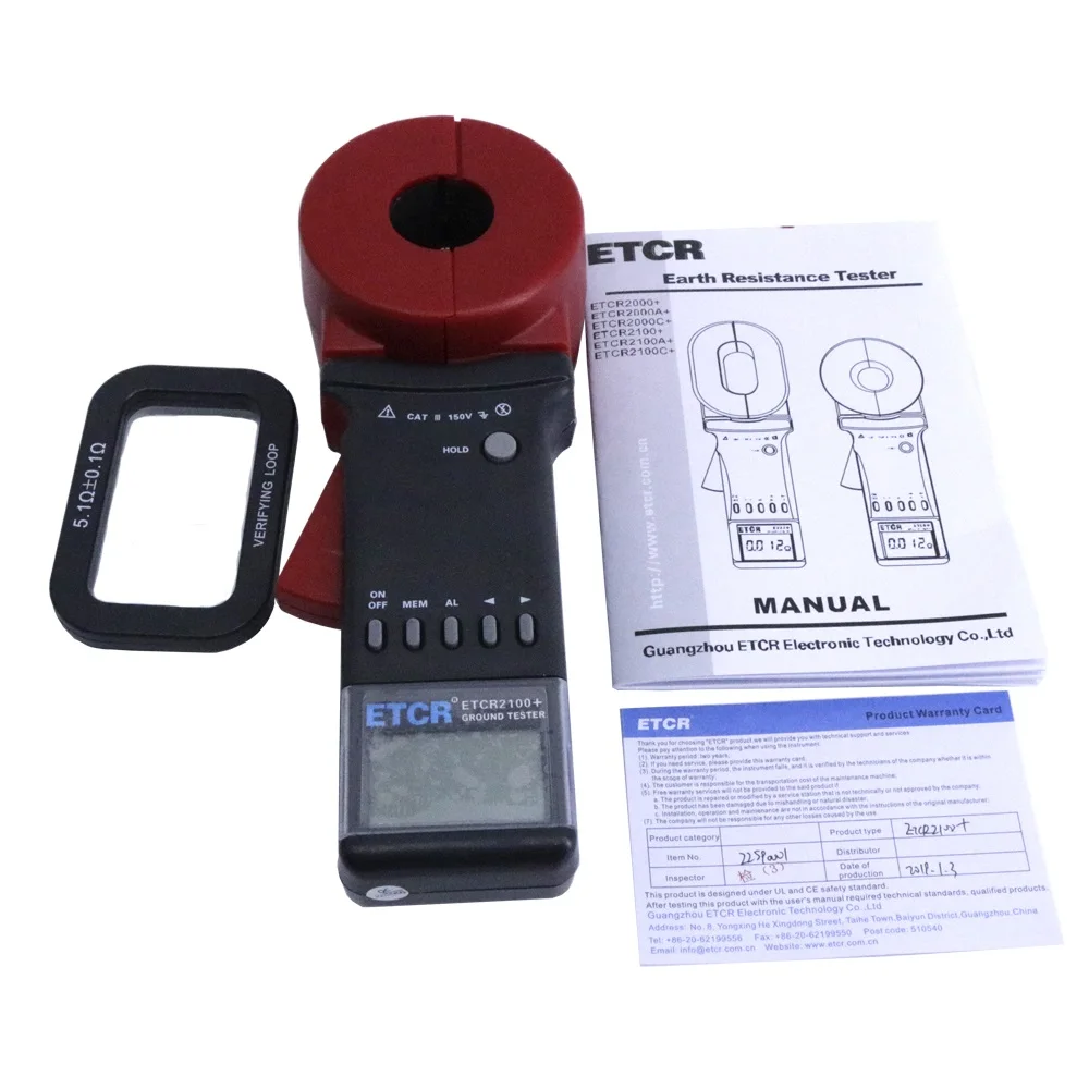 ETCR 2100+ Clamp Earth Resistance Tester,CT Size:32mm,Measurement of Earth Resistance,Loop Resistance,Data Storage: 99 Sets.
ETCR 2100+ Clamp Earth Resistance Tester,CT Size:32mm,Measurement of Earth Resistance,Loop Resistance,Data Storage: 99 Sets.