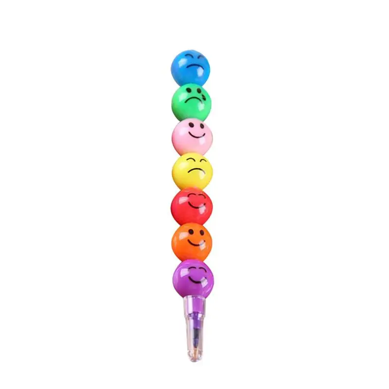 7 Colors Cartoon Face Print Pencils Lovely Round Graffiti Pen Stationery Gifts For Kids Wax Crayon Pencil
7 Colors Cartoon Face Print Pencils Lovely Round Graffiti Pen Stationery Gifts For Kids Wax Crayon Pencil