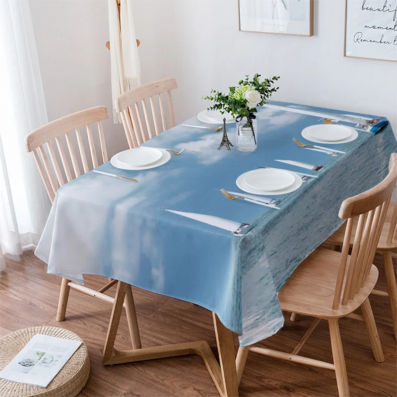 Sea Sailing Boat Blue Sky White Clouds Tablecloths Waterproof Kitchen Items Coffee Table For living Room Home Decor Dining Table
Sea Sailing Boat Blue Sky White Clouds Tablecloths Waterproof Kitchen Items Coffee Table For living Room Home Decor Dining Table