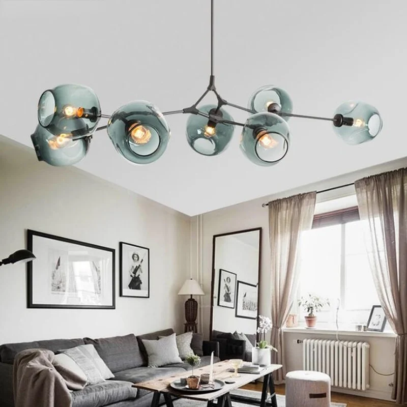 Nordic Lamp Indoor LED Lighting Gradient Color Glass Molecular Lights Kitchen Pendant Lights Adjustable Gold/Black Light Pole
Nordic Lamp Indoor LED Lighting Gradient Color Glass Molecular Lights Kitchen Pendant Lights Adjustable Gold/Black Light Pole