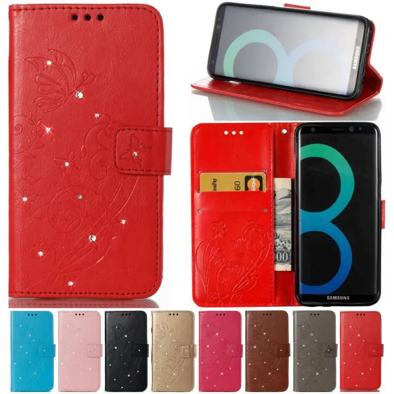 Блестящий чехол со стразами для samsung Galaxy j1 j3 j5 j7 2017 2016 2015 j2Prime кожаный кошелек Fundas