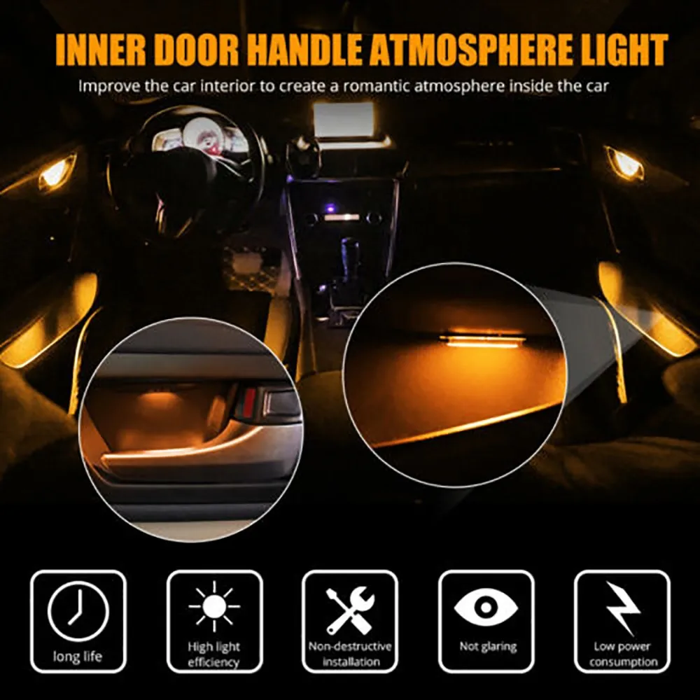 Accessories Atmosphere Lamp Armrest Atmosphere Car Handle Interior Lights