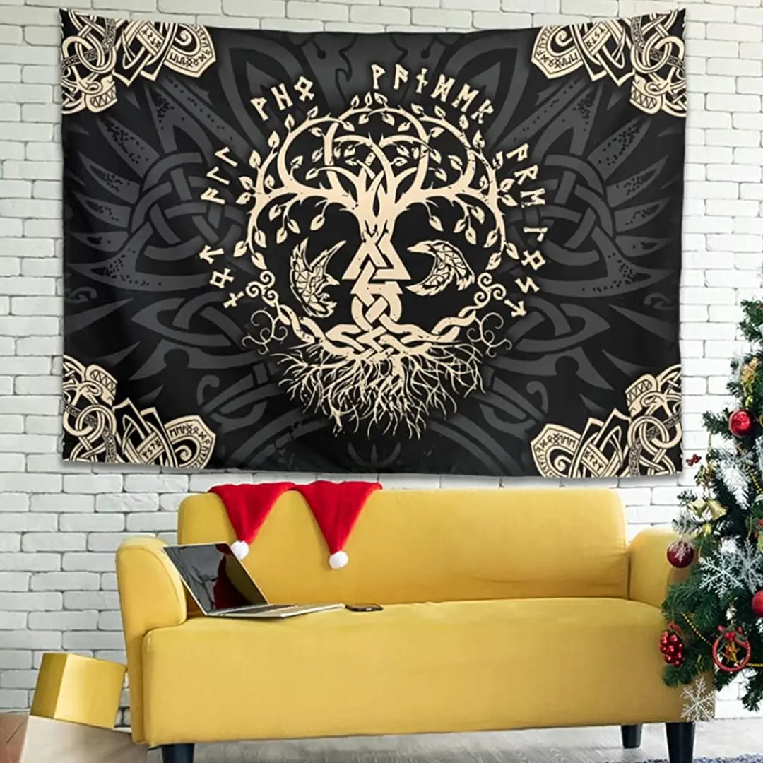 Buweirezhi World Tree Viking Raven Tapestries Wall Hanging Elegant Wall Hanging Tapestry Decor Suitable for Bedrooms White
Buweirezhi World Tree Viking Raven Tapestries Wall Hanging Elegant Wall Hanging Tapestry Decor Suitable for Bedrooms White