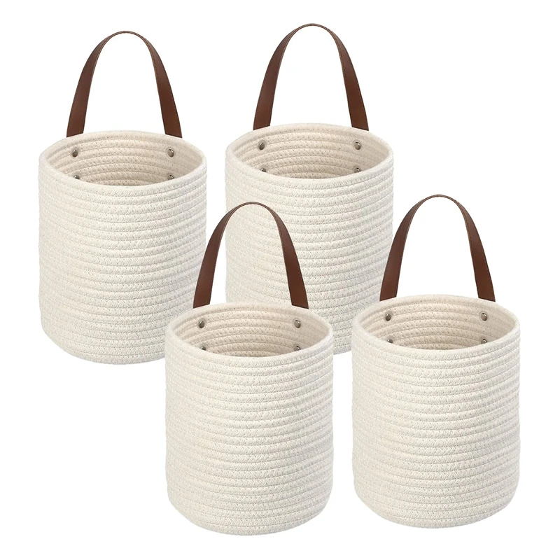 4 Pack Hanging Wall Basket Woven Rope Storage Baskets Decorative Baskets Organizer For Plants Bedroom Office
4 Pack Hanging Wall Basket Woven Rope Storage Baskets Decorative Baskets Organizer For Plants Bedroom Office