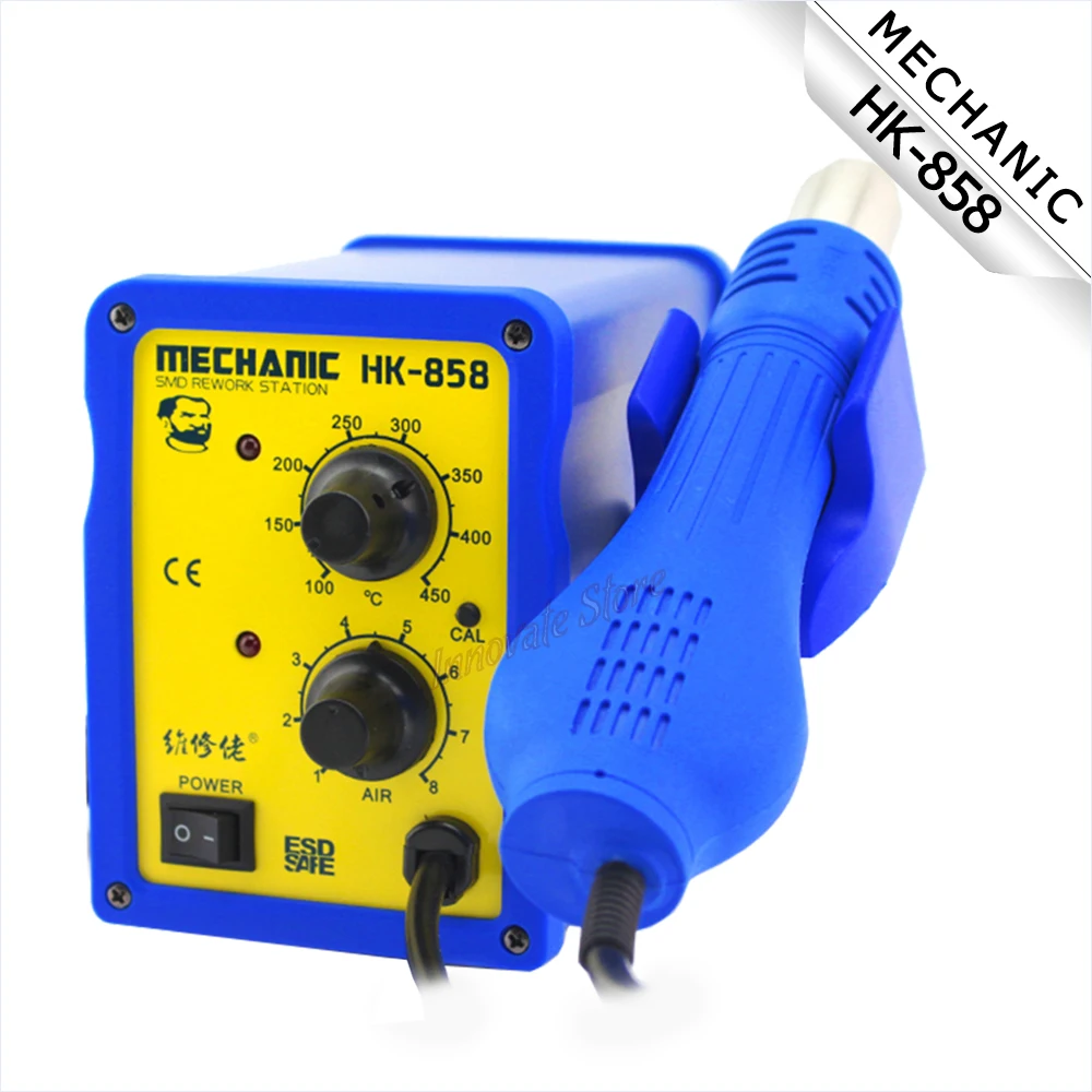 MECHANIC HK-858 Lead Free Hot Air Gun Welding Platform 650W Heat Gun SMD Hot Air Rework Antistatic Desoldering Station
MECHANIC HK-858 Lead Free Hot Air Gun Welding Platform 650W Heat Gun SMD Hot Air Rework Antistatic Desoldering Station