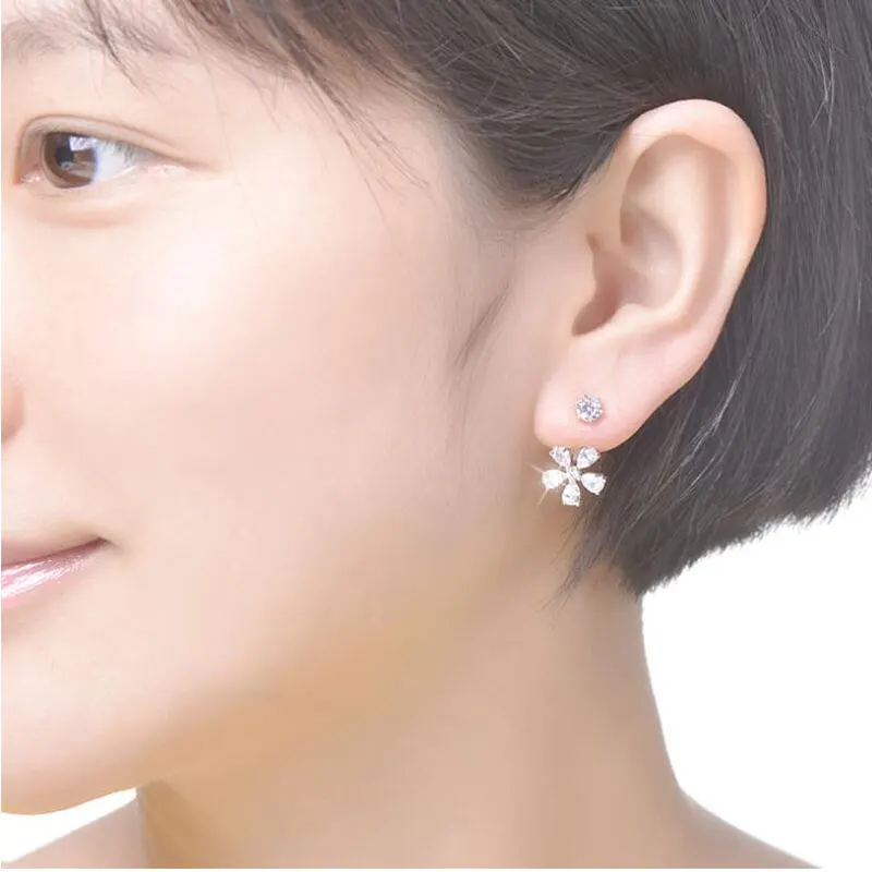 POPACC 925 Sterling Silver Sweet Fashion Earrings For Women Girl Gift Dazzling Zircon Flower Stud Earrings
POPACC 925 Sterling Silver Sweet Fashion Earrings For Women Girl Gift Dazzling Zircon Flower Stud Earrings