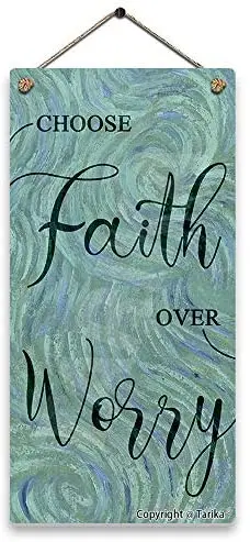 Choose Faith Over Worry Wooden Retro Look Decoration Plaque Sign for Inspirational Quotes Wall Decor
Choose Faith Over Worry Wooden Retro Look Decoration Plaque Sign for Inspirational Quotes Wall Decor