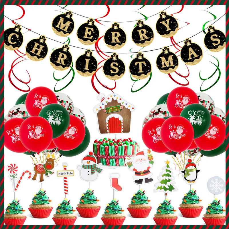 Christmas Theme Party Decoration Merry Christmas Balloons Banner Red and Green Balloons Santa Claus Elk Balloons Snowman Decor
Christmas Theme Party Decoration Merry Christmas Balloons Banner Red and Green Balloons Santa Claus Elk Balloons Snowman Decor