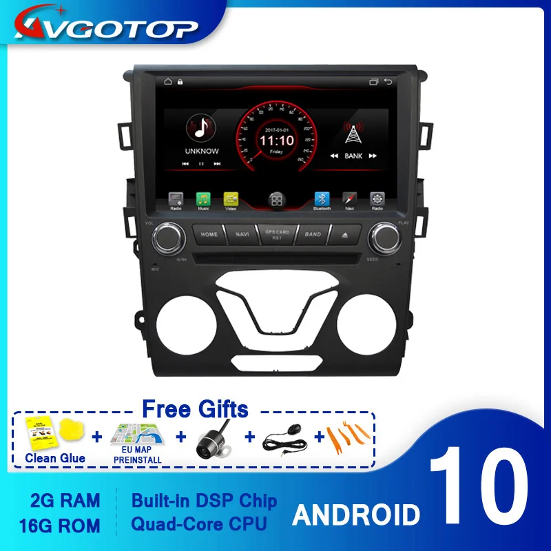 AVGOTOP Android 10 WINCE Bluetooth GPS автомобильный Радио dvd-плеер для FORD MONDEO 2013 2G 16G MP3 MP4