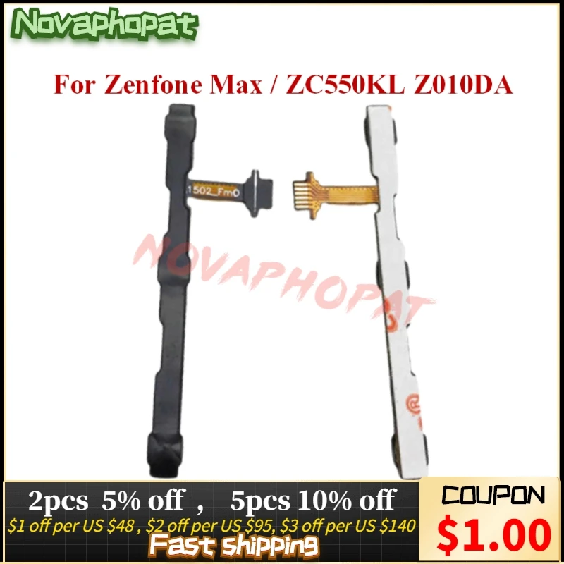 Novaphopat ZC550KL Power on off Volume up down For Asus Zenfone Max ZC500KL Switch Key Button flex cable Replacement +track
Novaphopat ZC550KL Power on off Volume up down For Asus Zenfone Max ZC500KL Switch Key Button flex cable Replacement +track