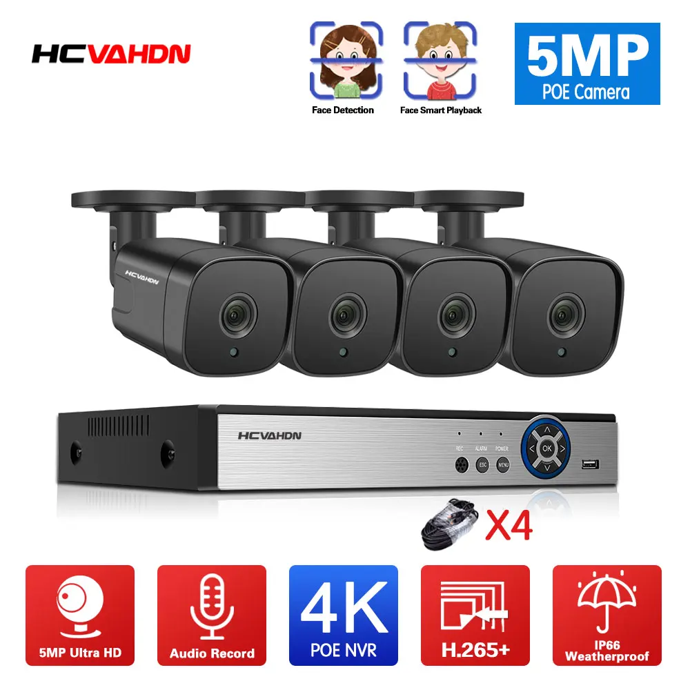4K 4CH POE NVR AI Human Detection Audio Record IP Camera System H.265 Indoor Outdoor Security CCTV Video Surveillance Kit 4ch
4K 4CH POE NVR AI Human Detection Audio Record IP Camera System H.265 Indoor Outdoor Security CCTV Video Surveillance Kit 4ch