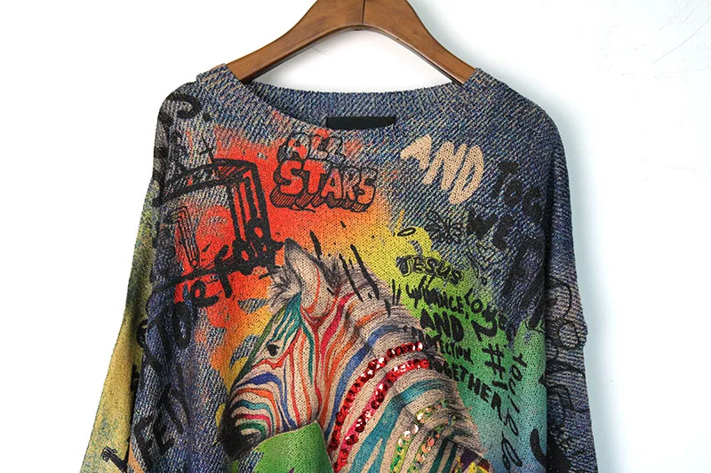 Women 2020 Autumn New Korea Tide Letter Print Sequin Sweater O-neck Long Sleeve Fashion Loose Casual Plus Size Tops
Women 2020 Autumn New Korea Tide Letter Print Sequin Sweater O-neck Long Sleeve Fashion Loose Casual Plus Size Tops